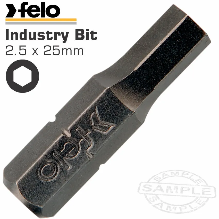 FELo Allen/Hex 2.5 X 25mm Bulk Ins.Bit FEL02425010