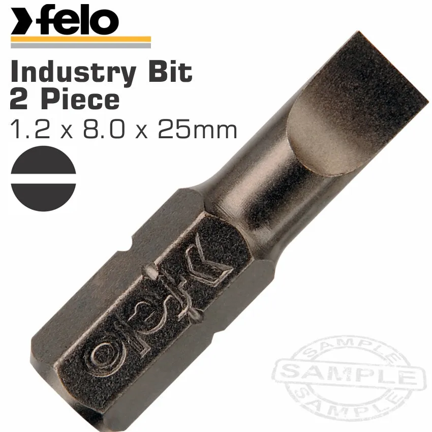 FELo Slot Sl 1.2 X 8.0 X 25mm 2Pc Ins.Bit FEL02080036