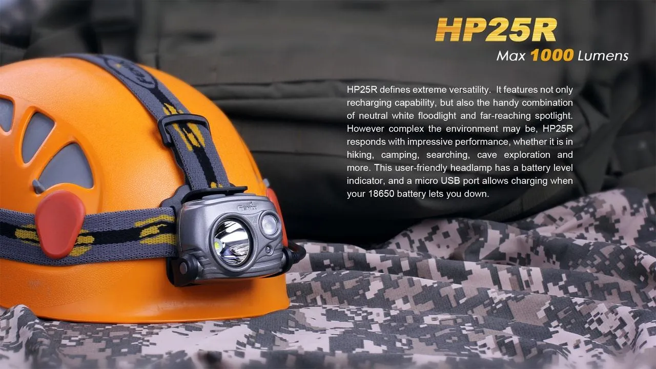 Fenix HP25R LED Headlamp Grey