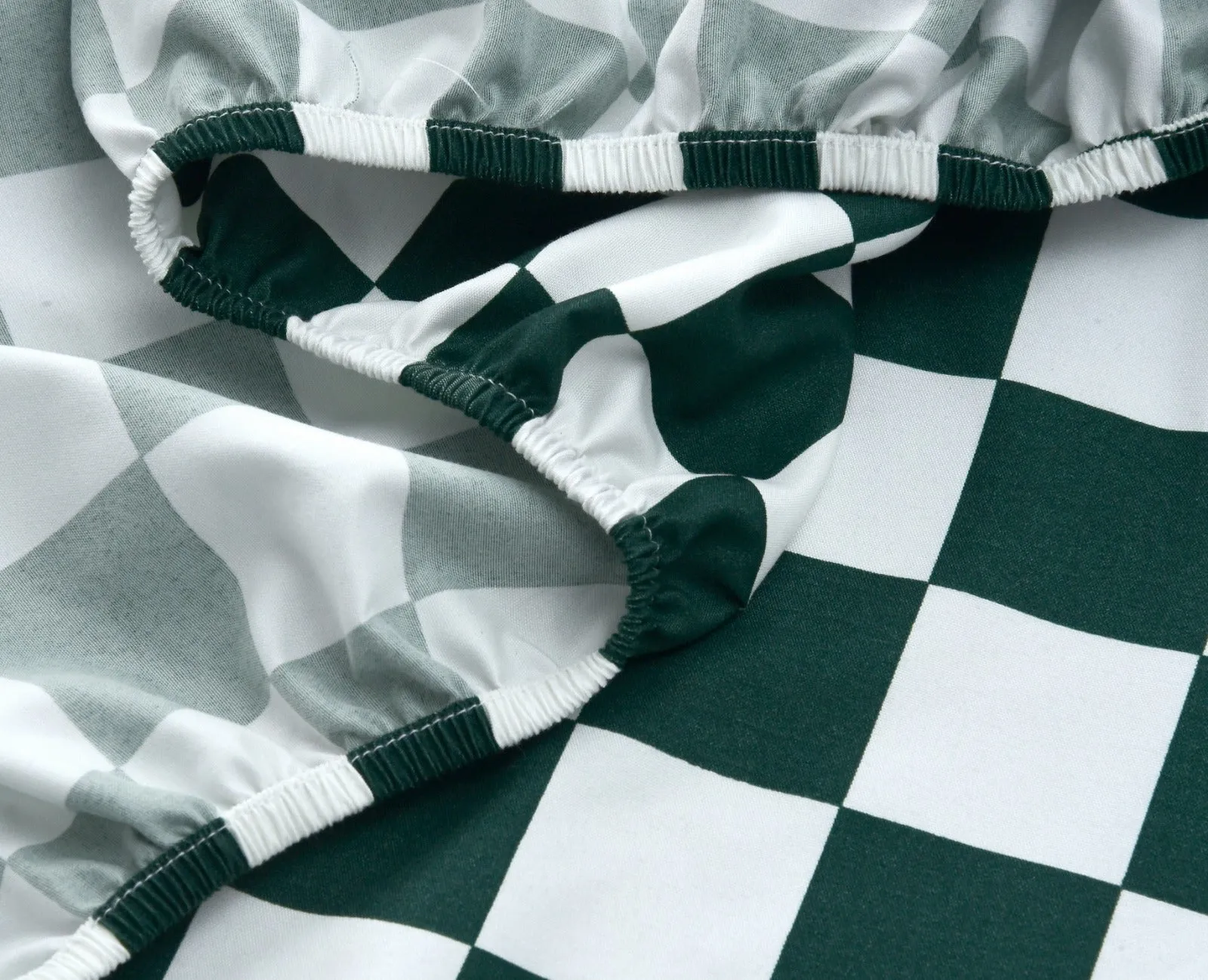 Fitted Bed Sheet-Green Chess