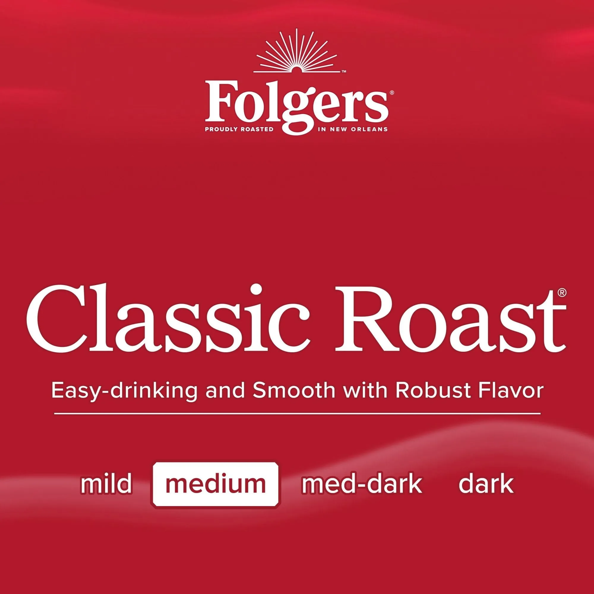 Folgers Classic Roast Ground Coffee, Medium Roast, 9.6-Ounce