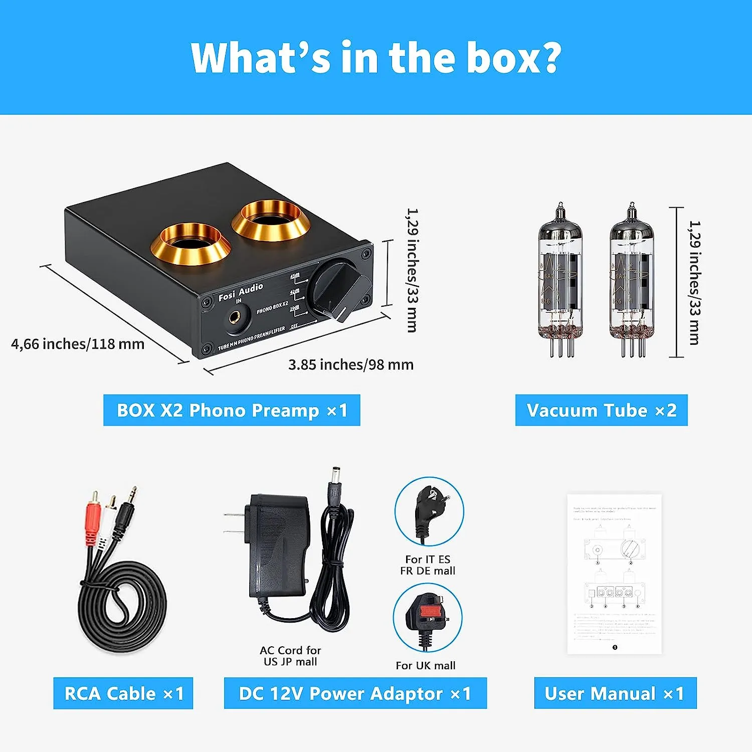 Fosi Tubed Phono Preamplifier