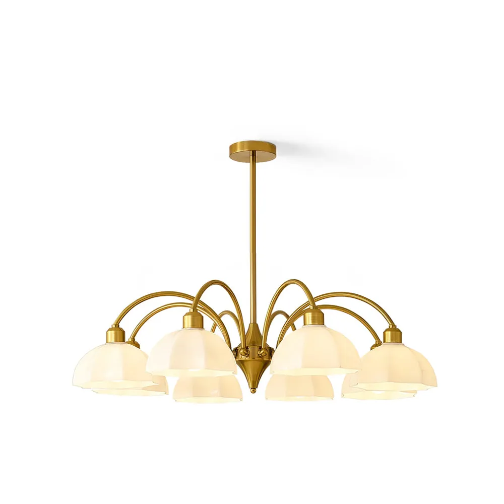 Frosted Glass Bell Chandelier