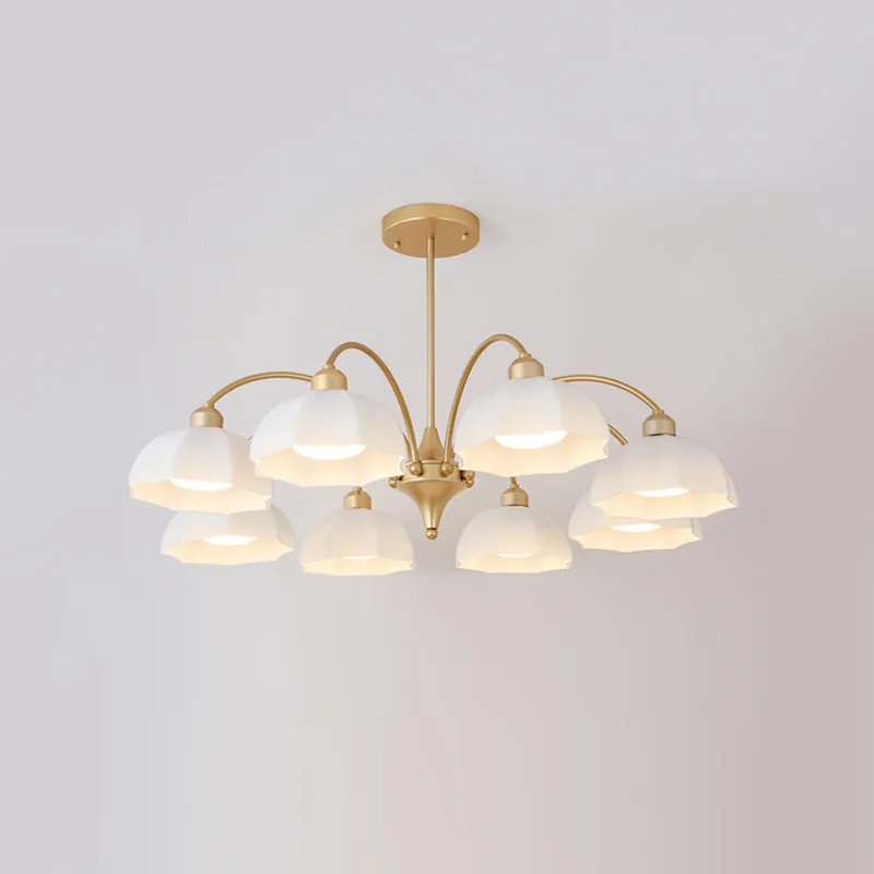 Frosted Glass Bell Chandelier