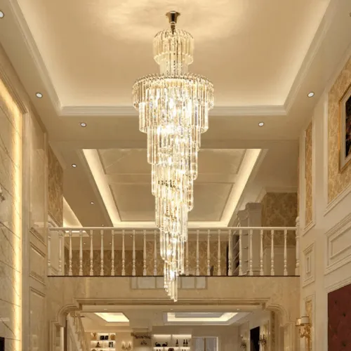 Geminus XT Long Crystal Chandelier