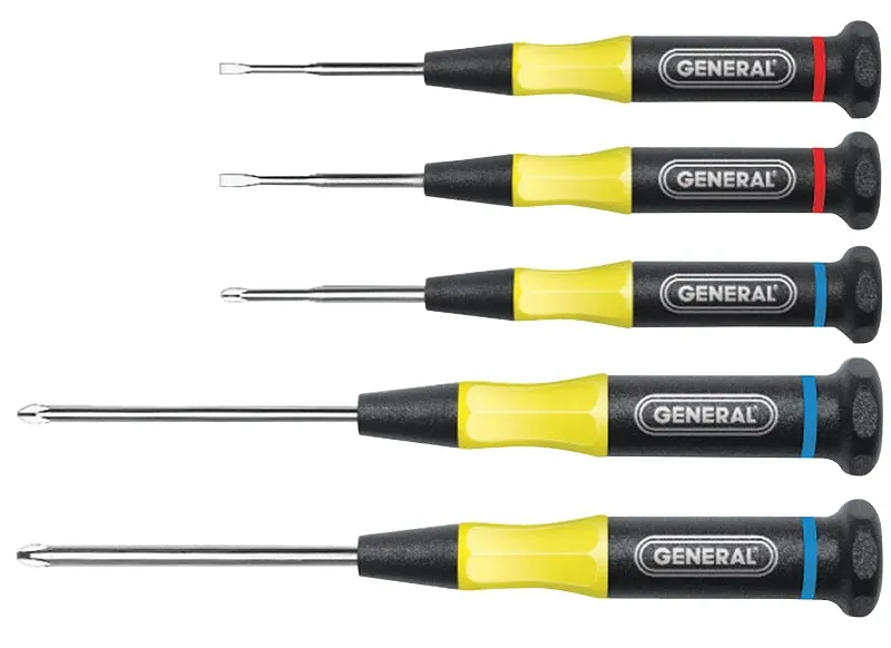 General 700 Screwdriver Set, Steel, Chrome, Specifications: Round Shank :EA: QUANTITY: 1