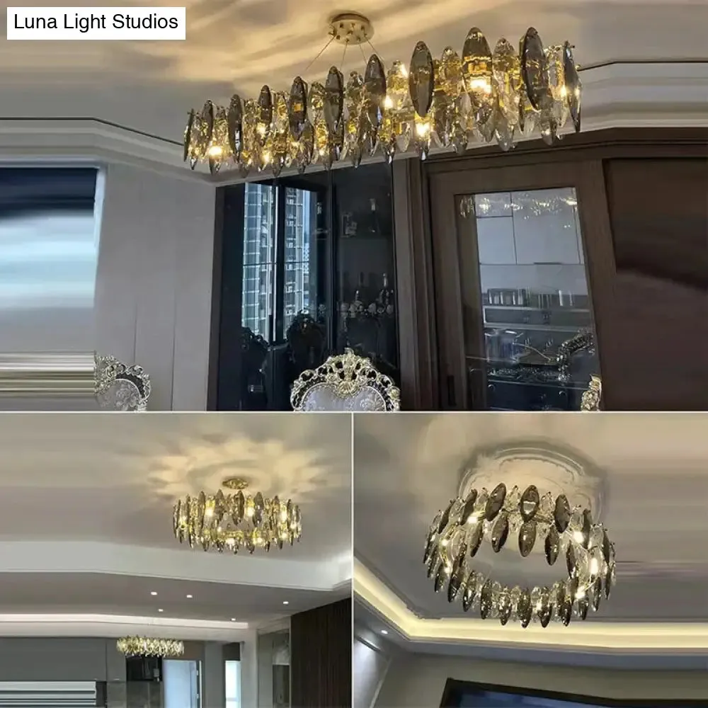 Genesis - Modern Luxury crystal chandelier round/wave design