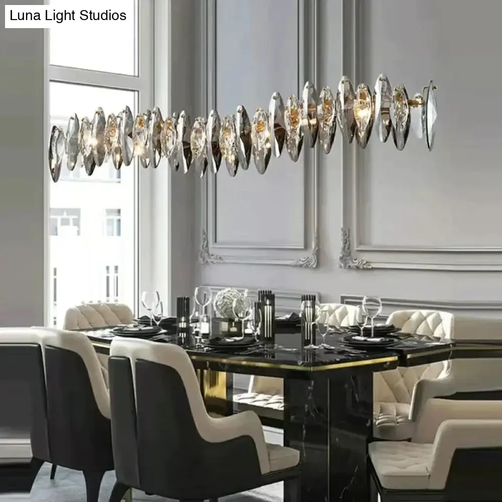 Genesis - Modern Luxury crystal chandelier round/wave design