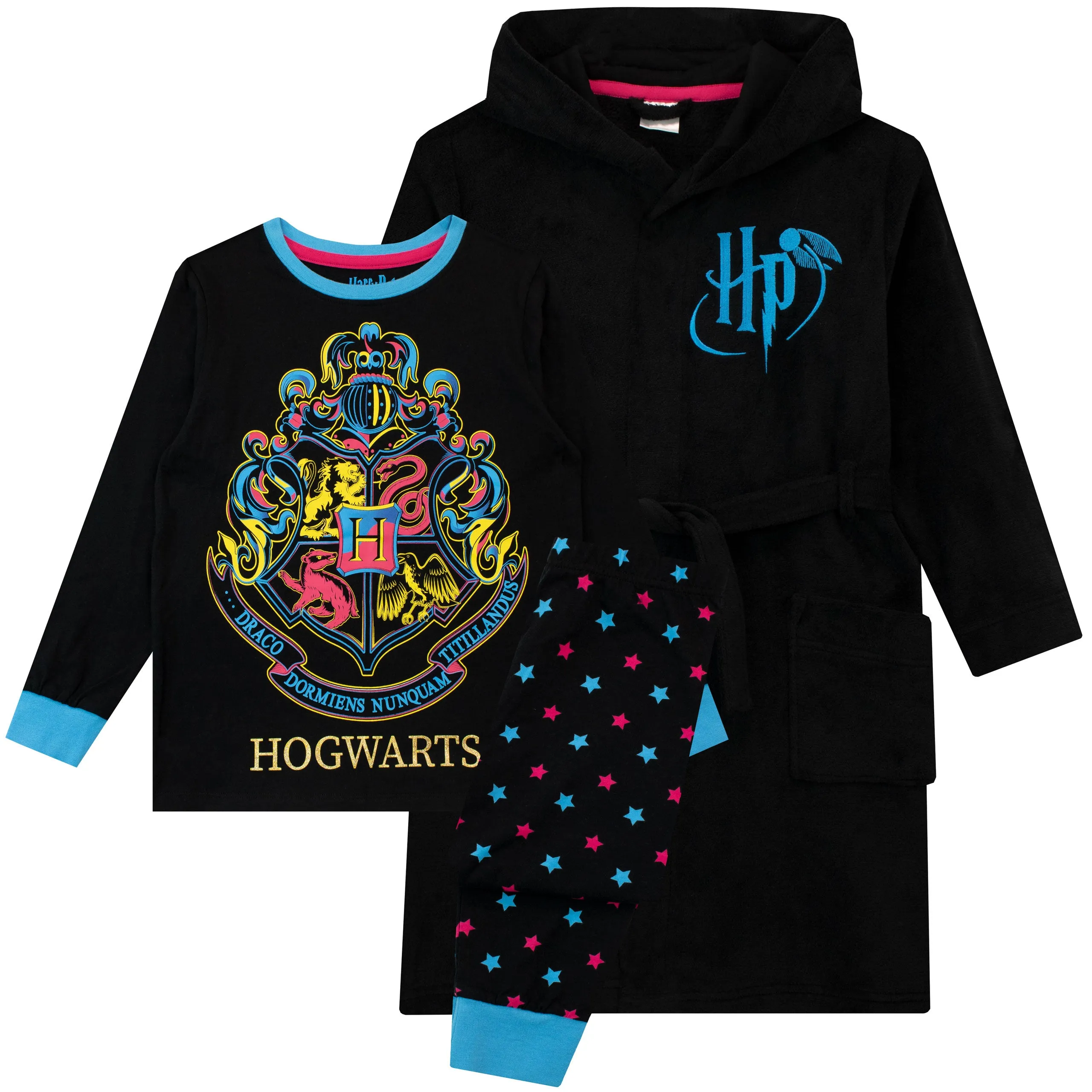 Harry Potter Pyjamas And Dressing Gown Set