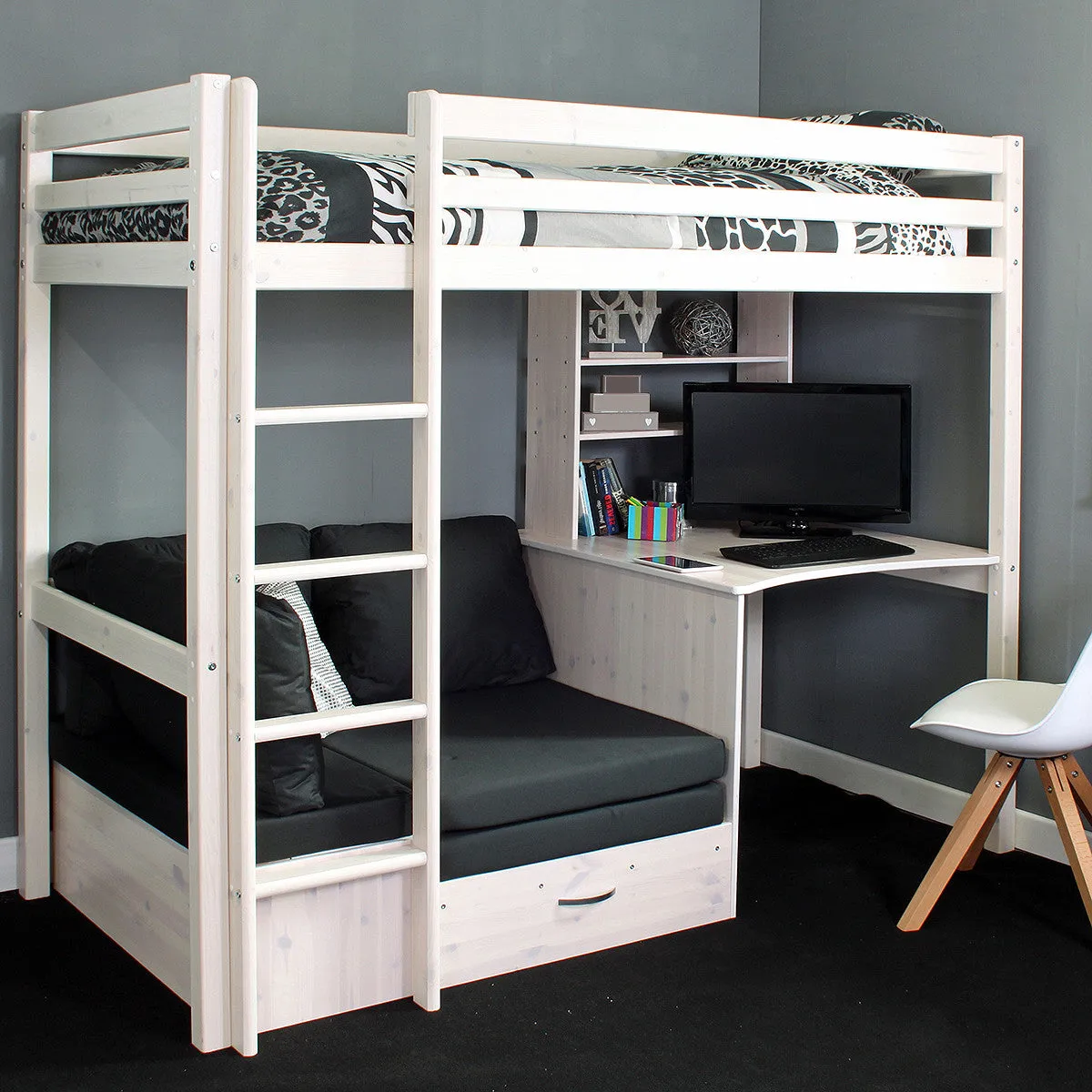 High Sleeper Bed Thuka HIT with Desk & Chairbed