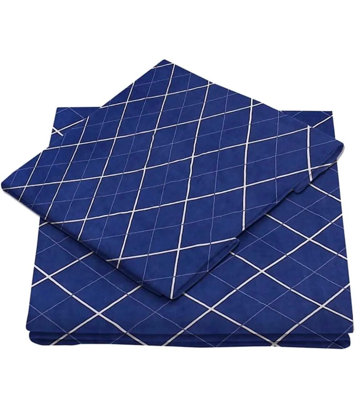 Homefab India 140 TC Microfiber Single Bedsheet with 1 Pillow Cover -Royal Blue (Sn326)