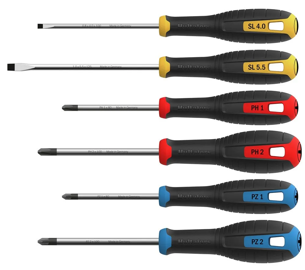 HULTAFORS Screwdriver Set PH, PZ & SL