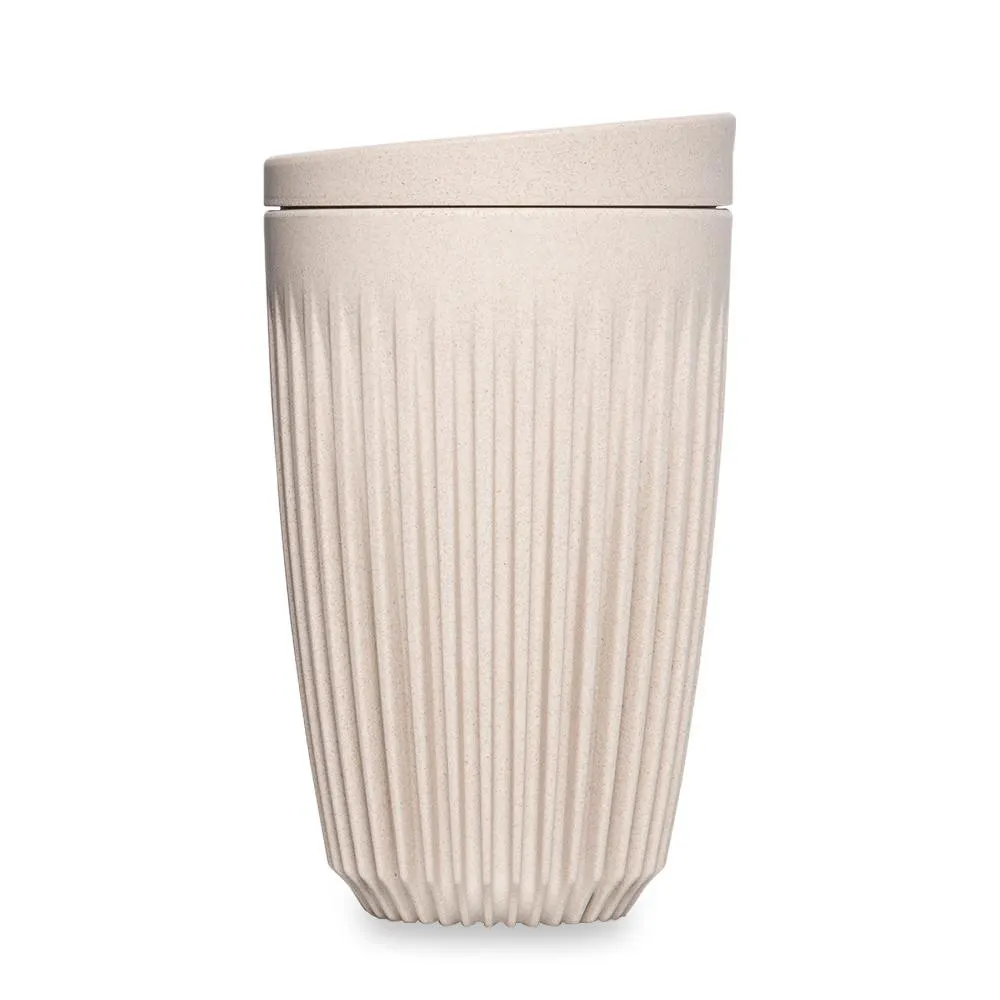 Huskee Reusable Cup and Lid | 12oz | Natural Creamy White