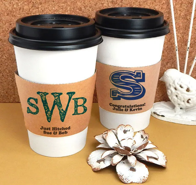 Kraft Insulated Cup Sleeves - Personalized