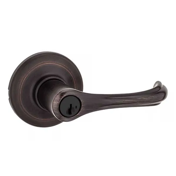 Kwikset - 409DNL - Dorian Commercial Lever Set - Round Rose - 11P - Venetian Bronze - Entrance - SmartKey Technology - Grade 3