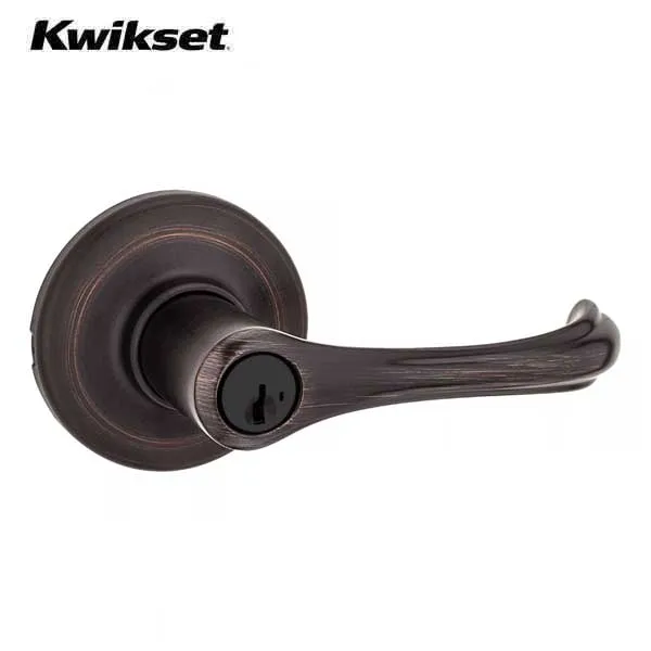 Kwikset - 409DNL - Dorian Commercial Lever Set - Round Rose - 11P - Venetian Bronze - Entrance - SmartKey Technology - Grade 3