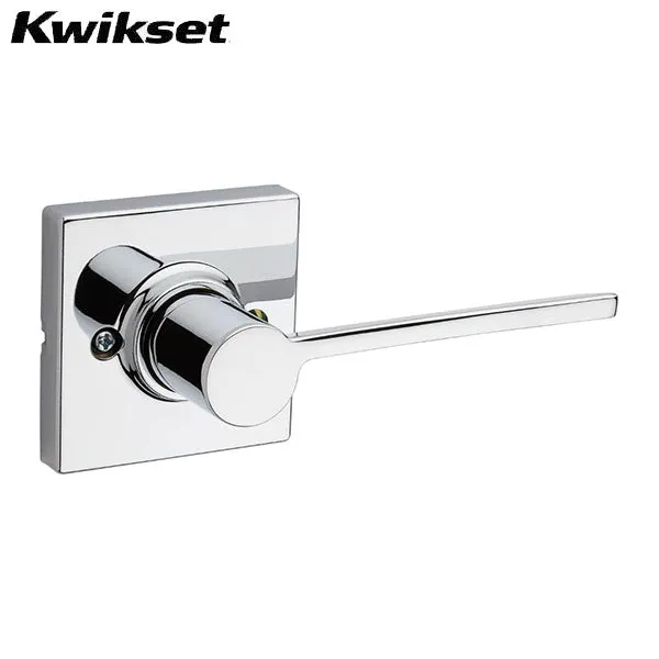 Kwikset - 488LRL- Ladera Lever Set - Square Rose - Half Dummy - 26 - Polished Chrome - RH - Grade 2