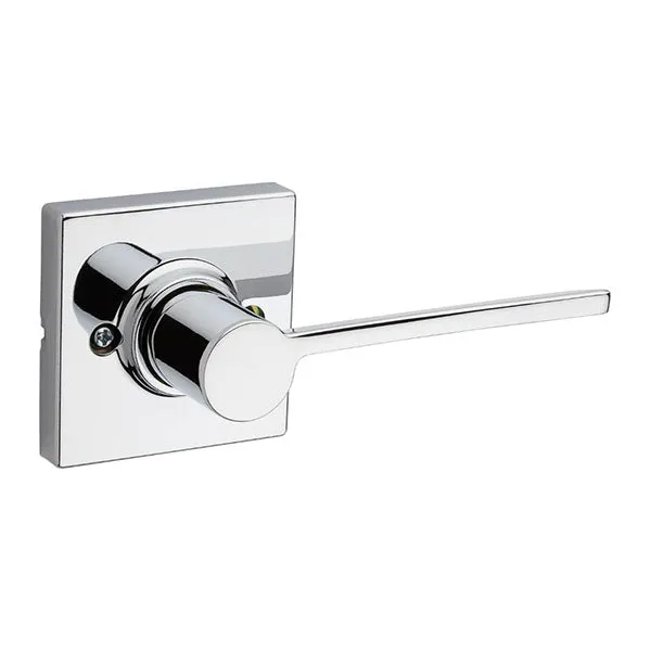 Kwikset - 488LRL- Ladera Lever Set - Square Rose - Half Dummy - 26 - Polished Chrome - RH - Grade 2