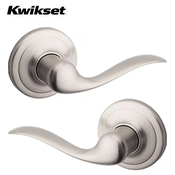 Kwikset - 720TNL - Tustin Lever Set -  Round Rose -  Passage - 15 - Satin Nickel