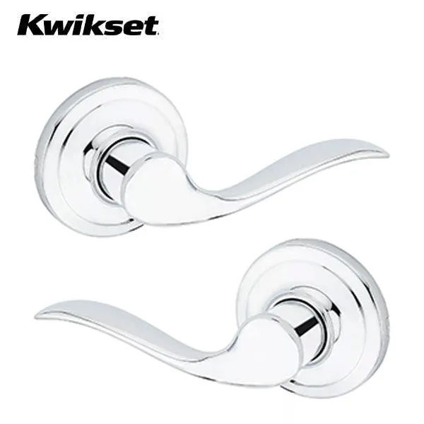 Kwikset - 720TNL - Tustin Lever Set - Round Rose - Passage - 26 - Polished Chrome