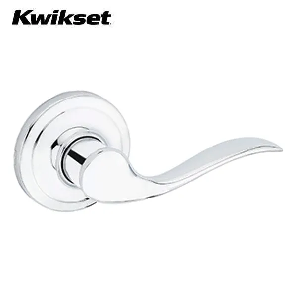 Kwikset - 720TNL - Tustin Lever Set - Round Rose - Passage - 26 - Polished Chrome