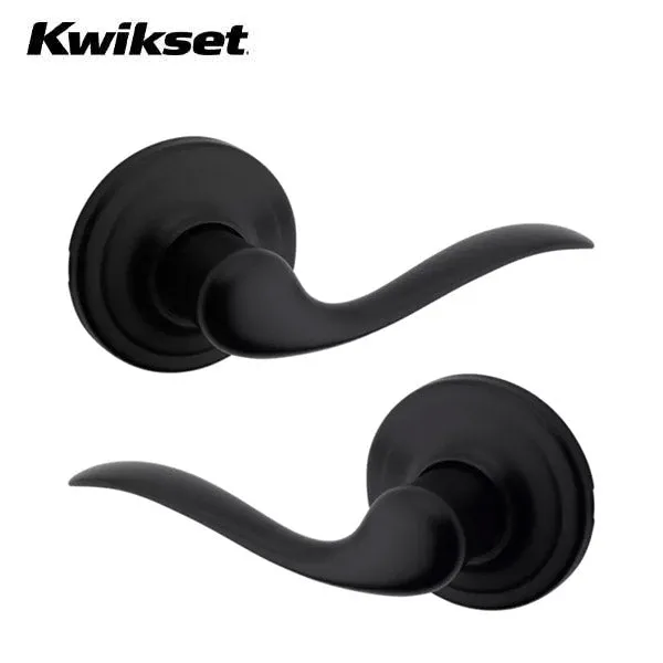 Kwikset - 720TNL -Tustin Lever Set - Round Rose - Passage - 514 - Iron Black - Grade 2