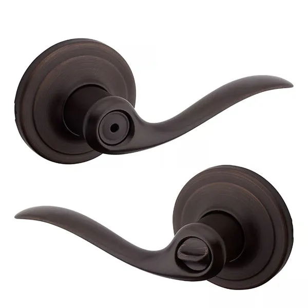 Kwikset -  730TNL - Tustin Lever Set - Round Rose - 11P - Venetian Bronze - Privacy - Grade 2