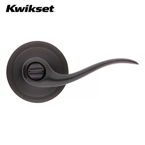 Kwikset -  730TNL - Tustin Lever Set - Round Rose - 11P - Venetian Bronze - Privacy - Grade 2