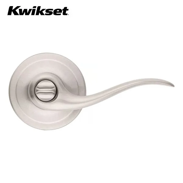 Kwikset - 730TNL - Tustin Lever Set - Round Rose - Privacy - 15 - Satin Nickel - Grade 2