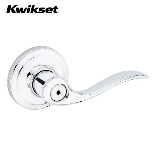 Kwikset - 730TNL - Tustin Lever Set - Round Rose - Privacy - 26 - Polished Chrome - Grade 2