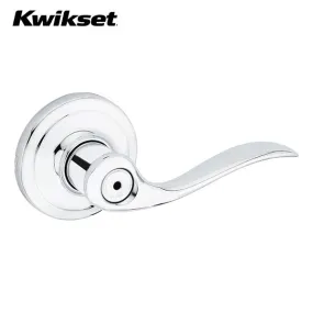 Kwikset - 730TNL - Tustin Lever Set - Round Rose - Privacy - 26 - Polished Chrome - Grade 2