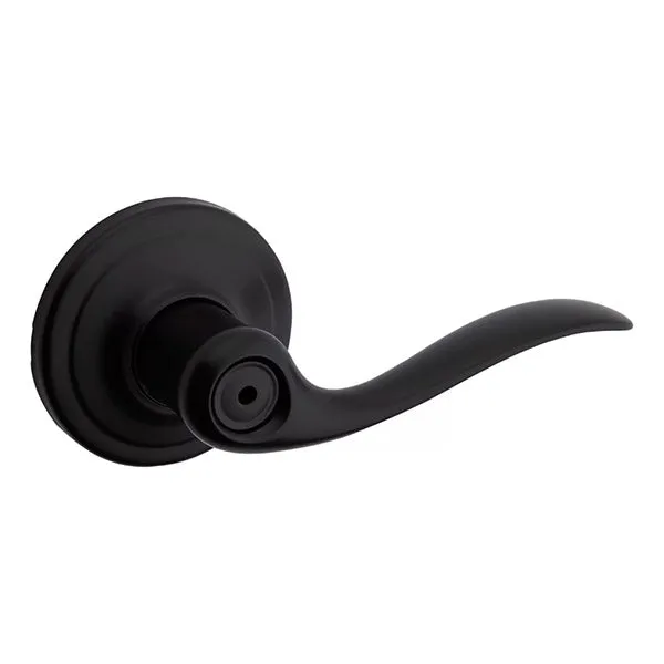 Kwikset - 730TNL - Tustin Lever Set - Round Rose - Privacy - 514 - Iron Black - Grade 2