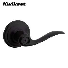 Kwikset - 730TNL - Tustin Lever Set - Round Rose - Privacy - 514 - Iron Black - Grade 2