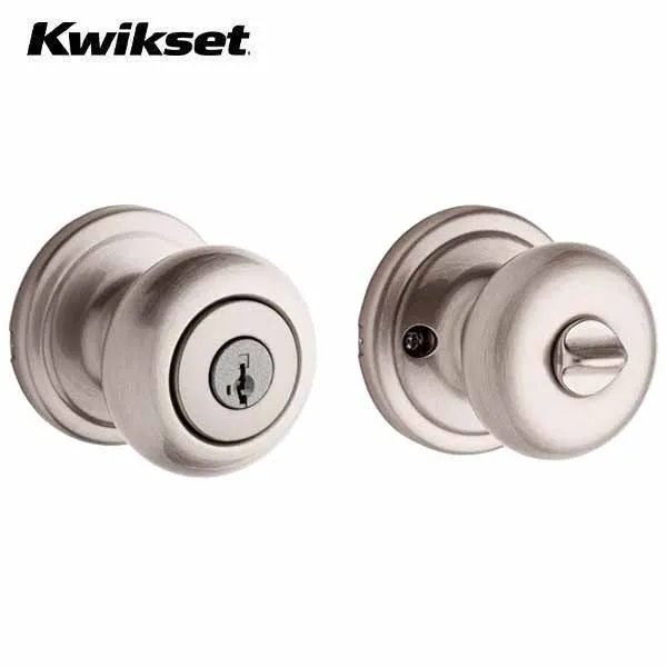 Kwikset - 740H - Hancock Knob Set - Round Rose - 15 - Satin Nickel - Entrance - SC1 Schlage - SmartKey Technology - Grade 2