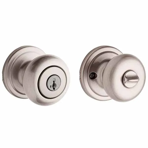 Kwikset - 740H - Hancock Knob Set - Round Rose - 15 - Satin Nickel - Entrance - SC1 Schlage - SmartKey Technology - Grade 2