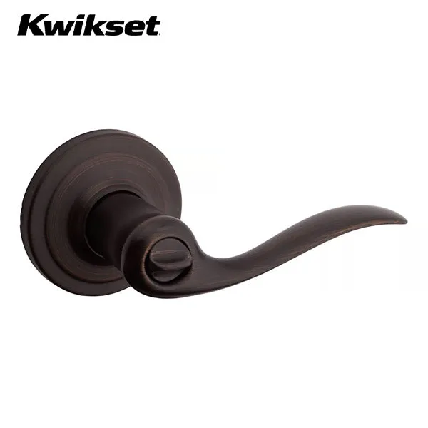 Kwikset - 740TNL - Tustin Lever Set - Round Rose - 11P - Venetian Bronze - Entrance - SmartKey Technology - Grade 2