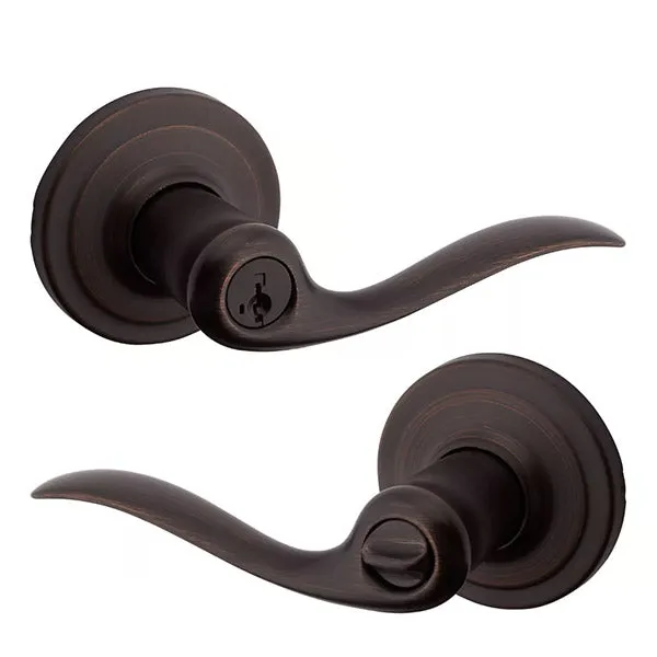 Kwikset - 740TNL - Tustin Lever Set - Round Rose - 11P - Venetian Bronze - Entrance - SmartKey Technology - Grade 2