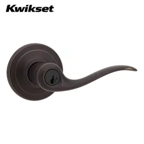 Kwikset - 740TNL - Tustin Lever Set - Round Rose - 11P - Venetian Bronze - Entrance - SmartKey Technology - Grade 2