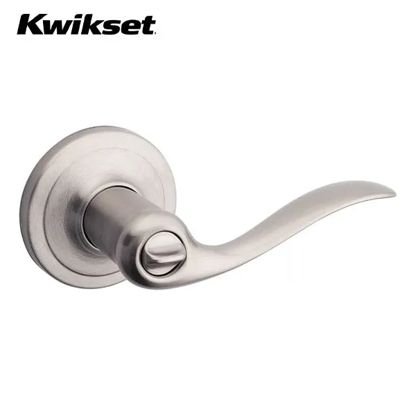 Kwikset - 740TNL - Tustin Lever Set - Round Rose - 15 - Satin Nickel - Entrance - SmartKey Technology - Grade 2