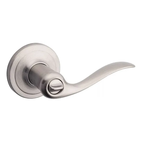 Kwikset - 740TNL - Tustin Lever Set - Round Rose - 15 - Satin Nickel - Entrance - SmartKey Technology - Grade 2