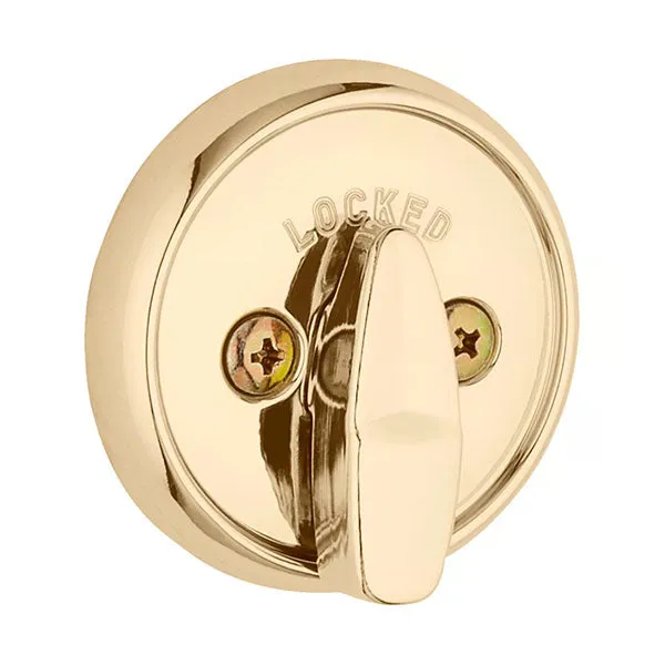 Kwikset - 780 - Residential Deadbolt - Single Cylinder - Round Rose - 3 - Polished Brass - SmartKey Technology - Grade 2