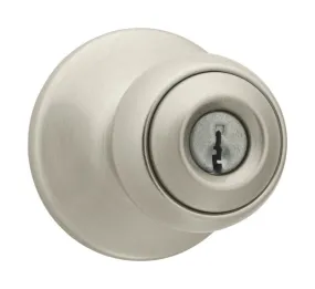 Kwikset Polo Satin Nickel Entry Knobs 1-3/4 in.