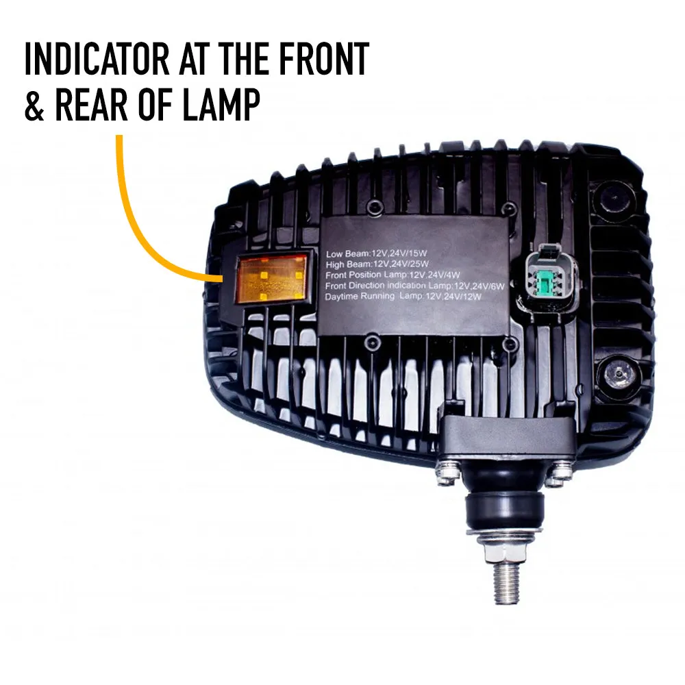 LED Headlamp with High Beam, Dipped Beam, Indicator & DRL