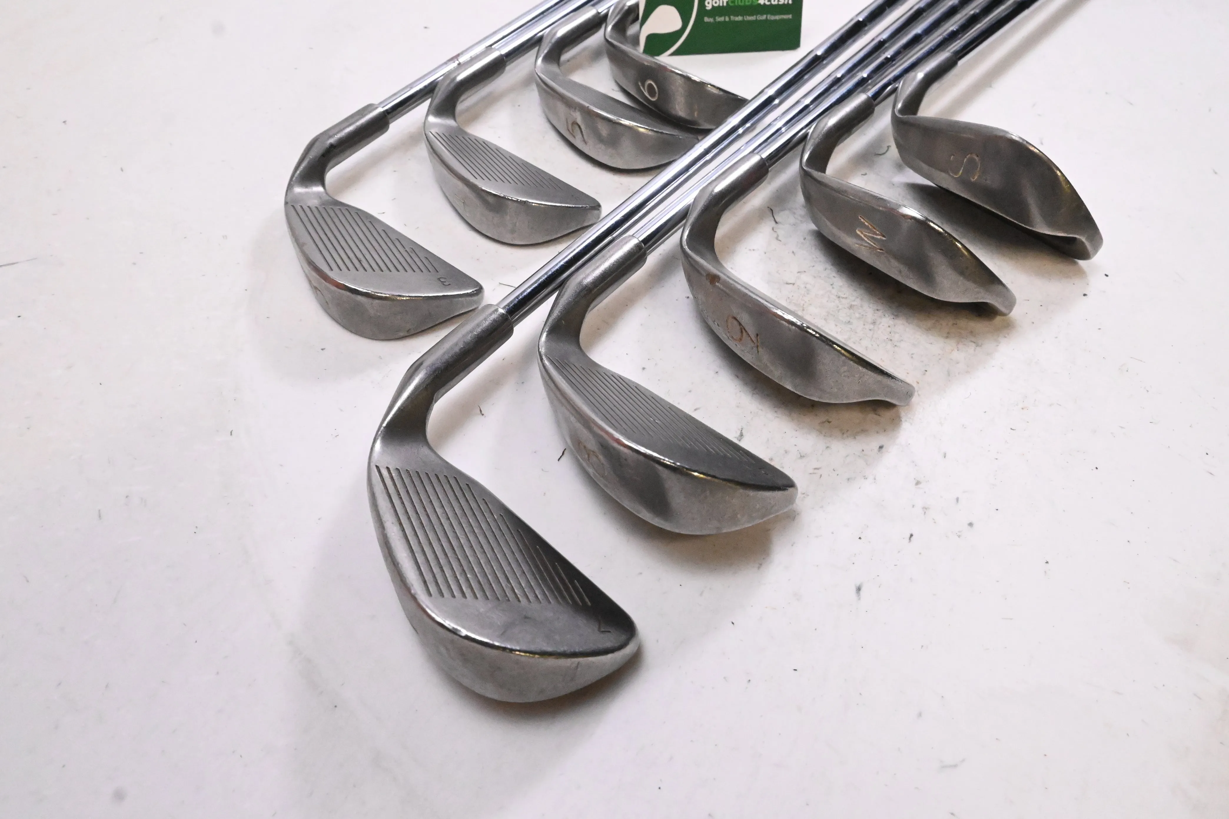 Left Hand Ping Eye 2 Irons / 3-PW SW / Orange Dot / Stiff Flex Ping ZZ Lite Shafts