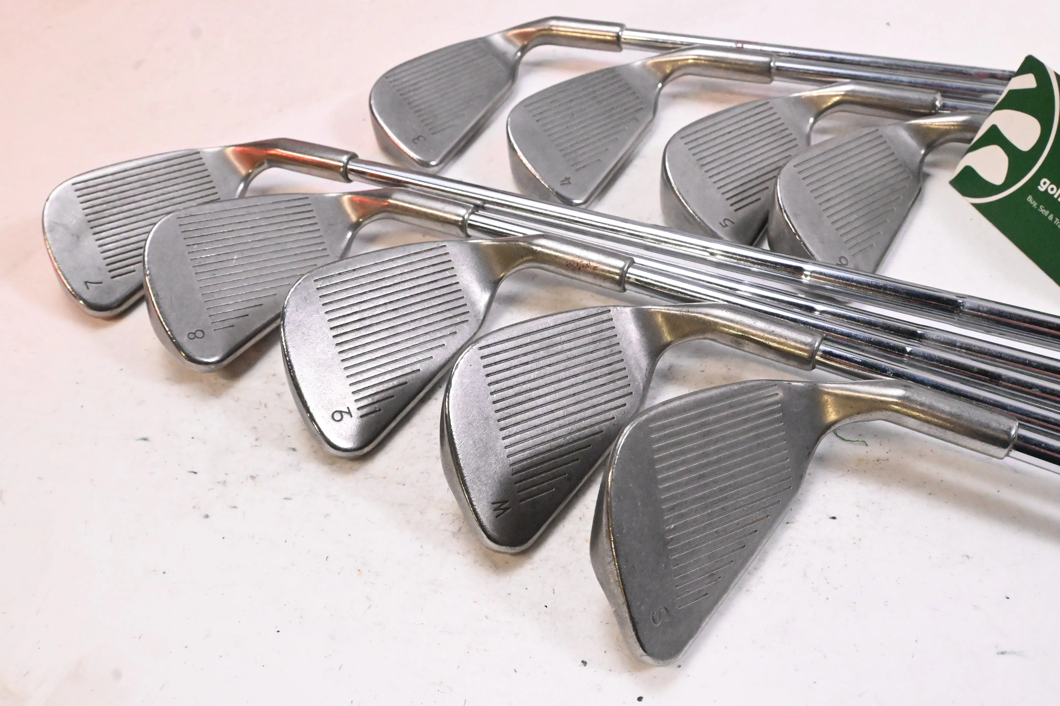 Left Hand Ping Eye 2 Irons / 3-PW SW / Orange Dot / Stiff Flex Ping ZZ Lite Shafts