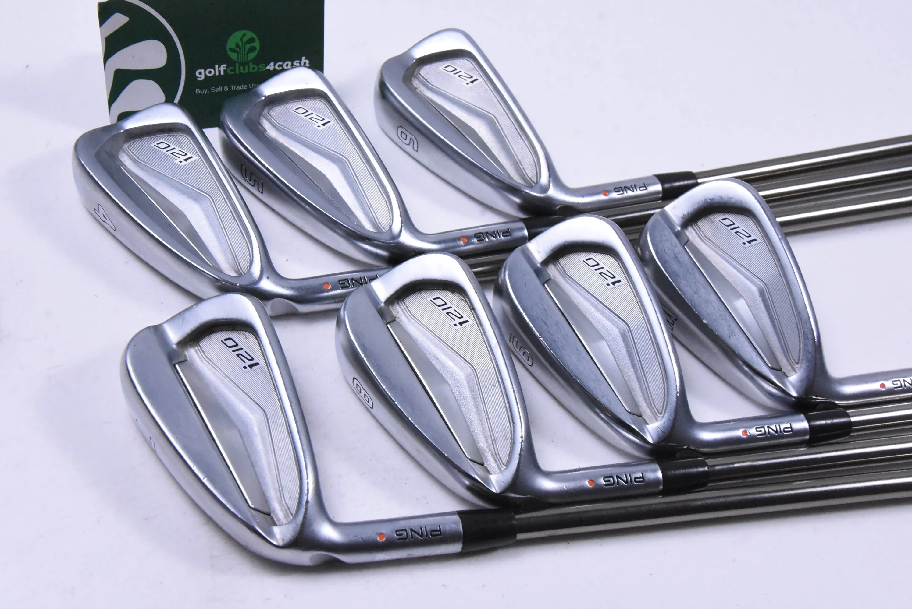 Left Hand Ping i210 Irons / 4-PW / Orange Dot / Regular Flex UST Recoil ES 780