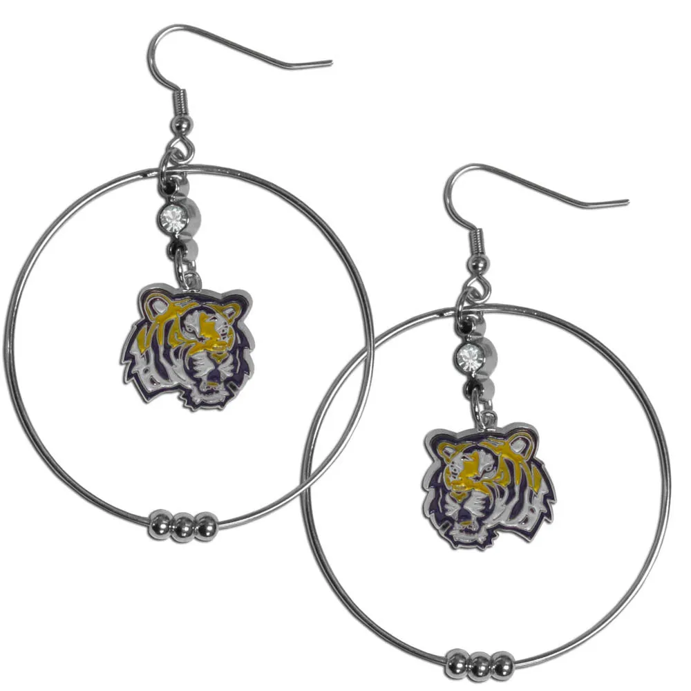 LSU Tigers 2 Inch Hoop Earrings