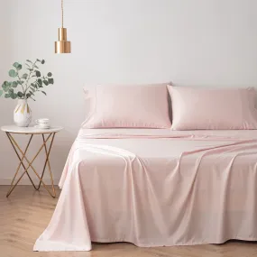 Madeleine Hotel Linen Bamboo Cotton Sheets Set - Blush