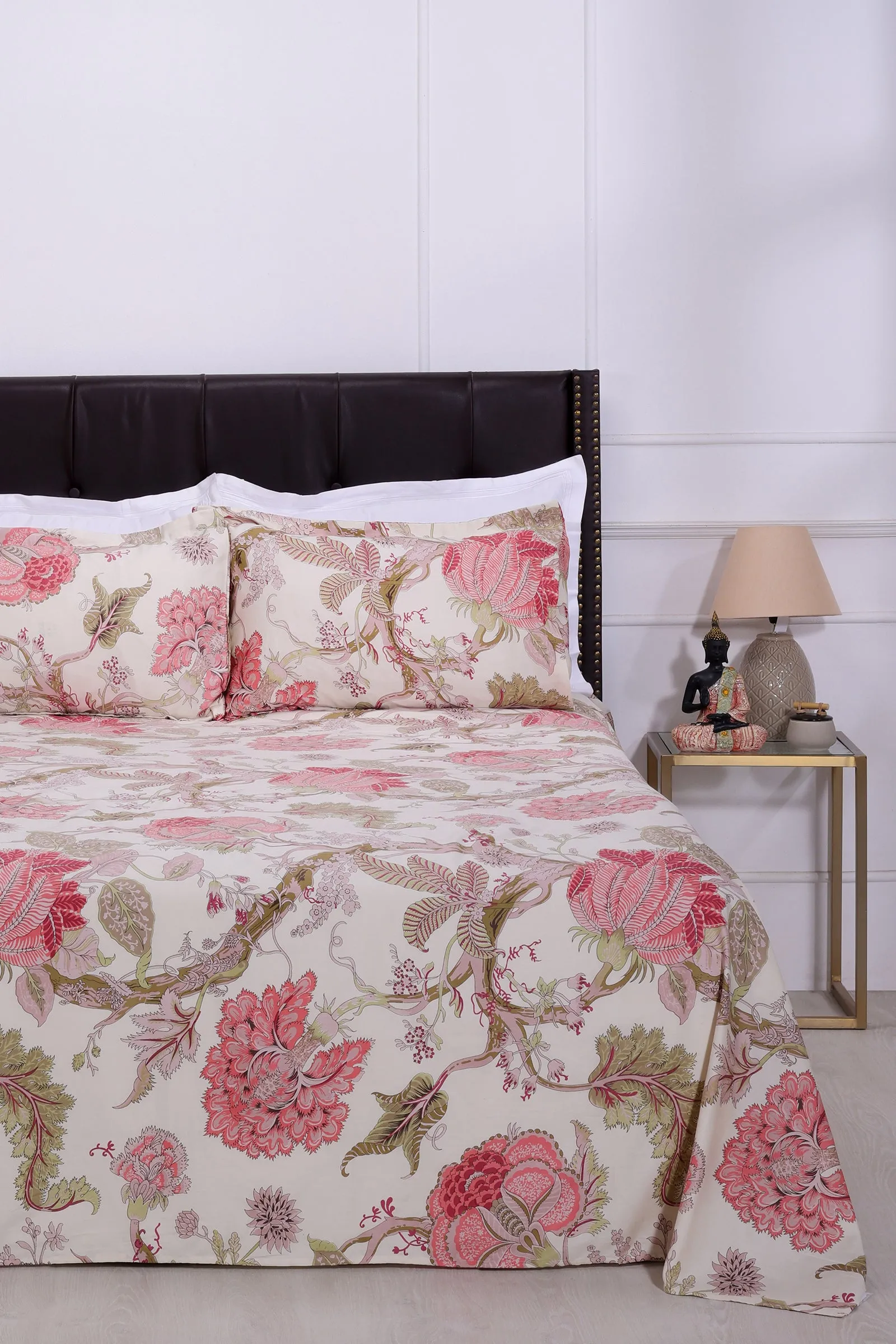 Magnolia Vine Off White Cotton Bedsheet