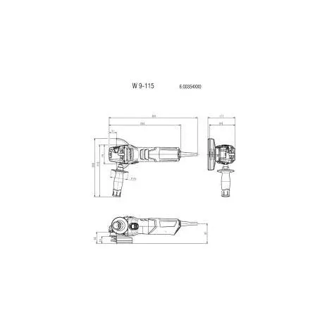 Metabo Angle Grinder W9 115mm 900W 240V